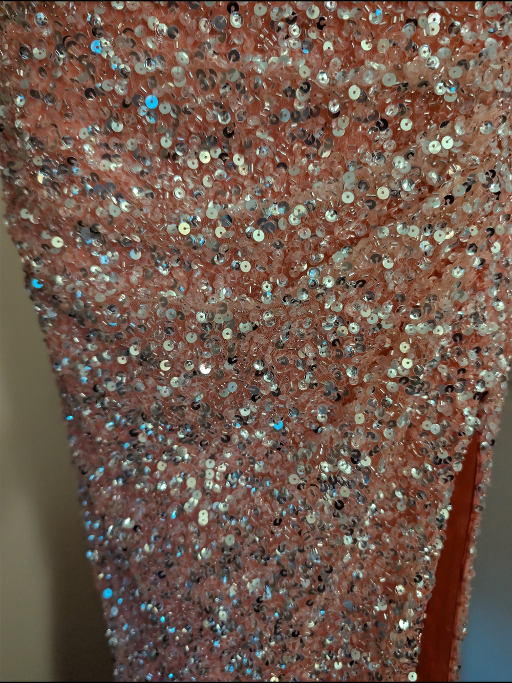 Portia & Scarlett PS26432C Pink Pearl Corset Sequin Formal Prom Gown Dress 6 - Picture 4 of 9